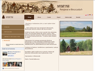 Modryna - noclegi w domu gościnnym w Bieszczadach